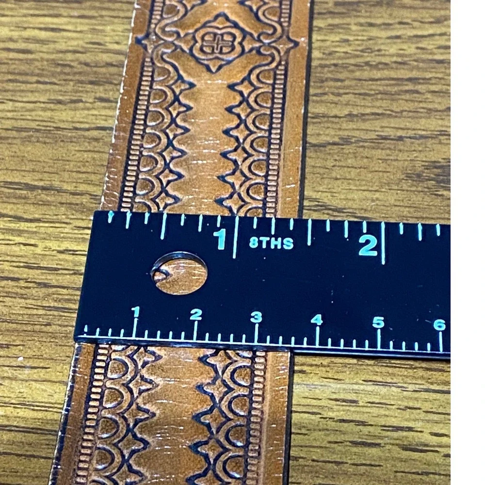 USA Made Embossed Genuine Leather‎ Replacement Belt Strap 1-1/2